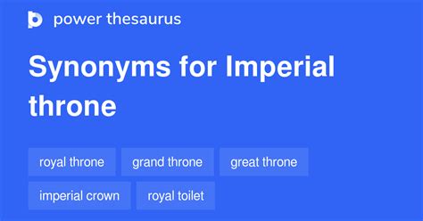 Imperial Throne Synonyms 10 Words And Phrases For Imperial Throne