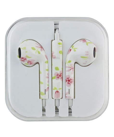 Look What I Found On Zulily Pink And Green Flower Earbuds By Atomic9