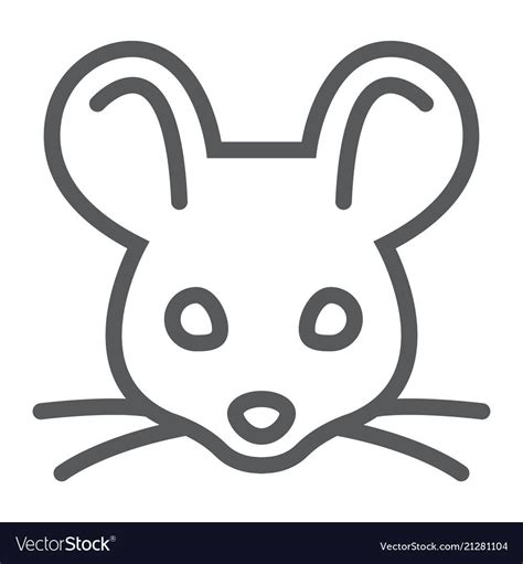 Mouse Line Icon Animal And Zoo Rat Sign Vector Image On Vectorstock