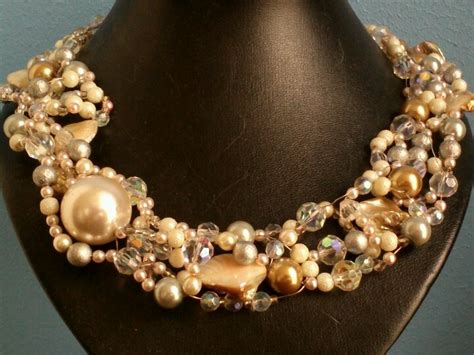 Ketting Parelmoer Parel Strass Goud Jewelry Pearl Necklace Pearls