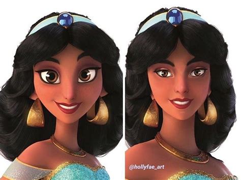 female artist of the week giving disney princesses realistic facial proportions facial