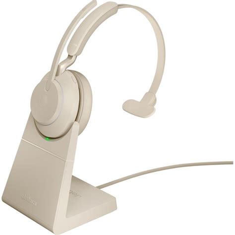 Buy Jabra Evolve2 65 Wireless Over The Head Mono Headset Beige Area9