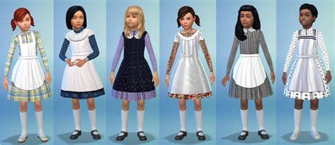 Sims4 Victorian Pinafore Dress For Children Download Sims 4 Dresses