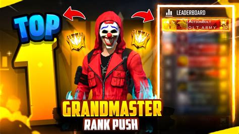 Push To Top 1 Grandmaster Rank With Actionbolt Garena Free Fire Youtube