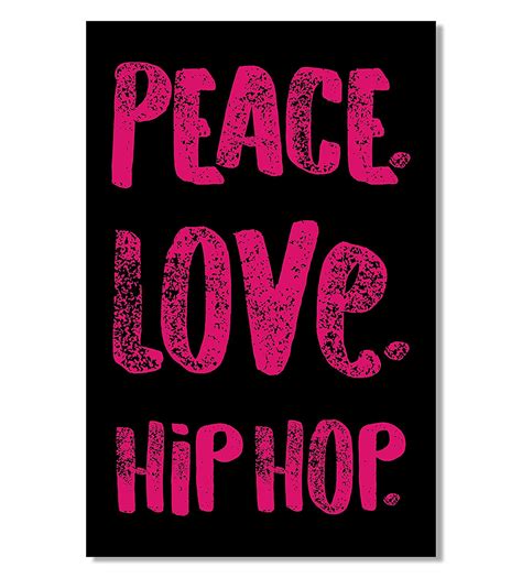 Damdekoli Peace Love Hip Hop Poster 11x17 Inches