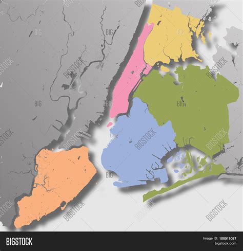 Boroughs New York Vector And Photo Free Trial Bigstock