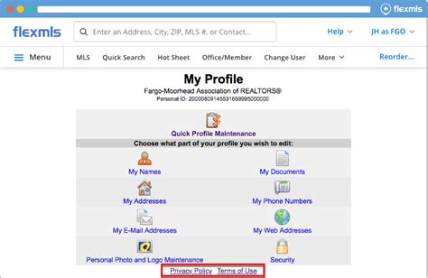 Privacy & Transparency of Personal Data - Flexmls Platform by FBS