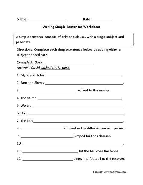 4th Grade Copying Sentences Worksheets