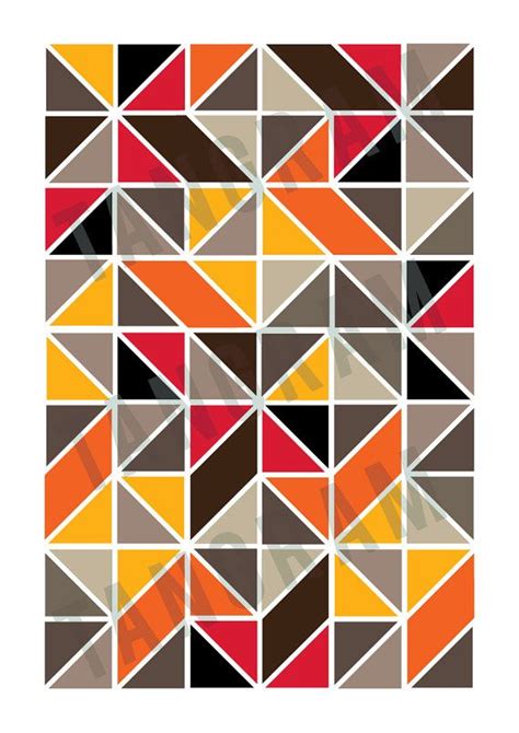 Abstract Geometric Wall Art Using A Reduced Color Palette