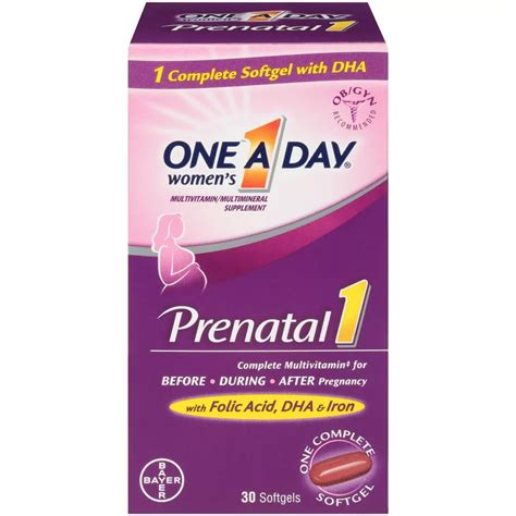 One A Day Womens Prenatal 1 Multivitaminmultimineral Supplement 30