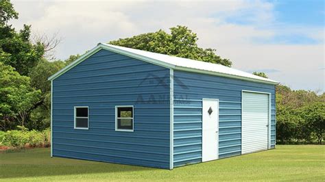 One Car Steel Garages Roof Styles Sizes And Prices With Applications