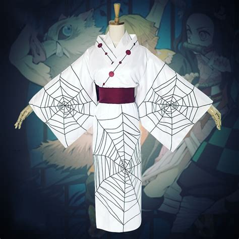 Cosplay Demon Slayer Kimetsu no Yaiba Spider Hill Rui's Mother Costume  Kimono