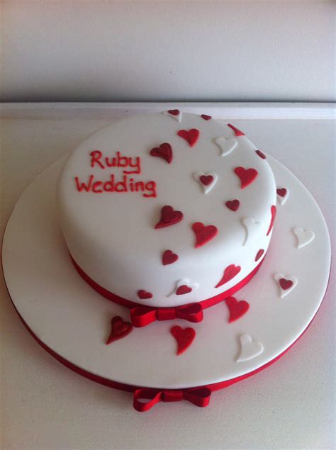 Easy & simple anniversary cake ideas(silver wedding anniversary cake tutorial). 40th Wedding Anniversary Cakes - La Belle Cake Company