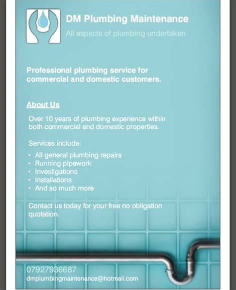 Dm Plumbing Maintenance Bookabuilderuk Member Profile