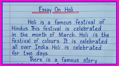Essay On Holi In Englishholi Essay In Englishholi Per Nibandh In