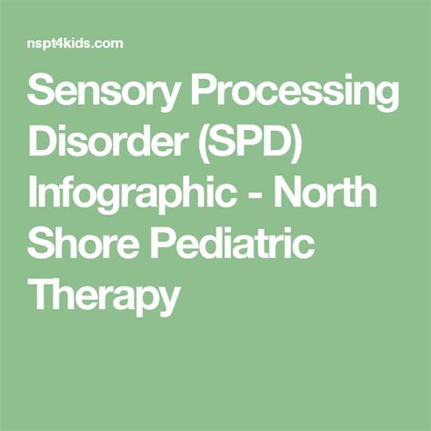 Sensory Processing Disorder Spd Infographic North Shore Pediatric