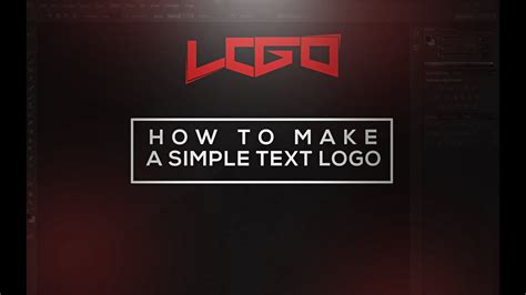 Tutorial How To Make A Simple Text Logo Using Photoshop Youtube