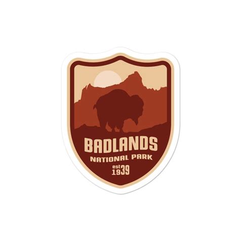 Badlands National Park Vinyl Decal Sticker Etsy