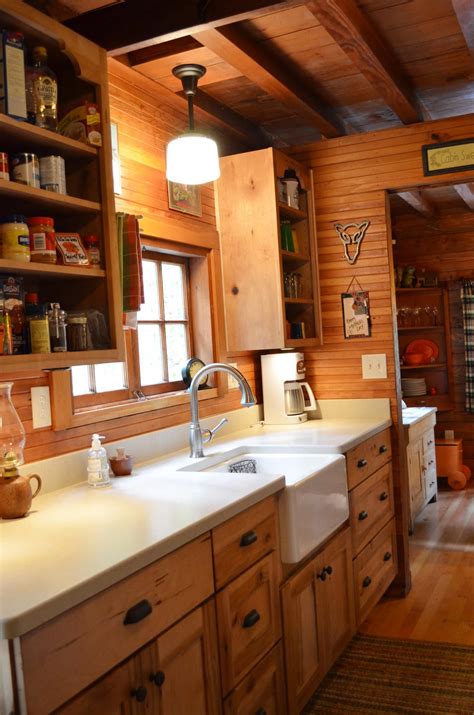 Rustic Cabin Galley Kitchen Log Home Ideas