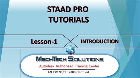 Staad Pro Tutorials Lesson 1 Introduction About Software Youtube