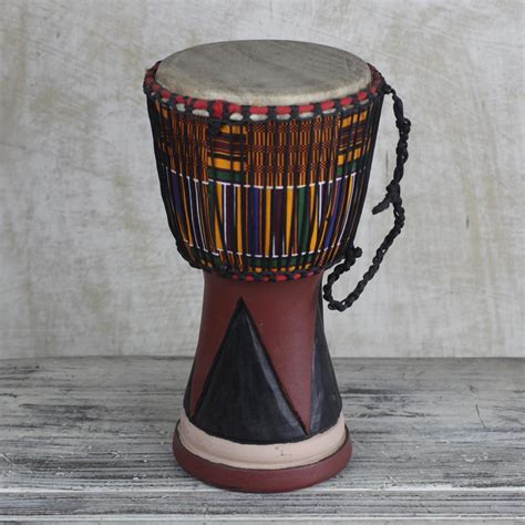 Unicef Market Handcrafted West African Wooden Djembe Drum Beats Of