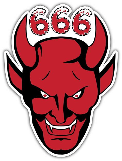 666 Satan Devil Evil Beast Car Bumper Window Locker Sticker Decal 4x5