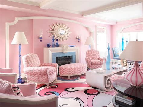 Cute Pink Living Room Ar