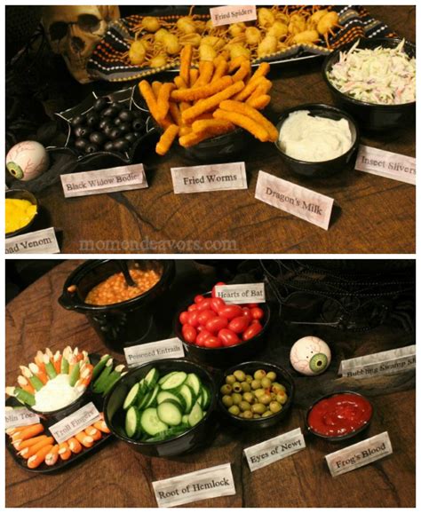 Halloween dinner party menu ideas. Witch's Potion Buffet Dinner & Halloween Pumpkin Carving Party