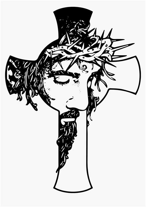 Jesus In Cross Svg Hd Png Download Kindpng