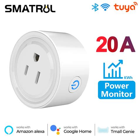 20a Tuya Smart Wifi Plug Us Wireless Control Socket Outlet With Energy