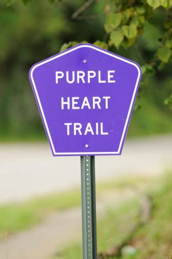 Purple Heart Trail Sign Stock Photo Download Image Now Istock