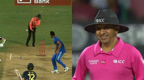 Watch Umpire Mysterious Reaction After Stop Ball And Touch The Ball