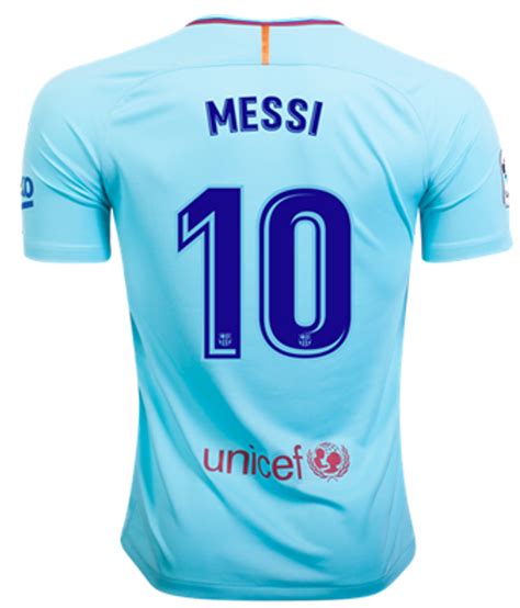 Nike Barcelona 2018 Away Messi Jersey Polarized Blue Soccer Plus