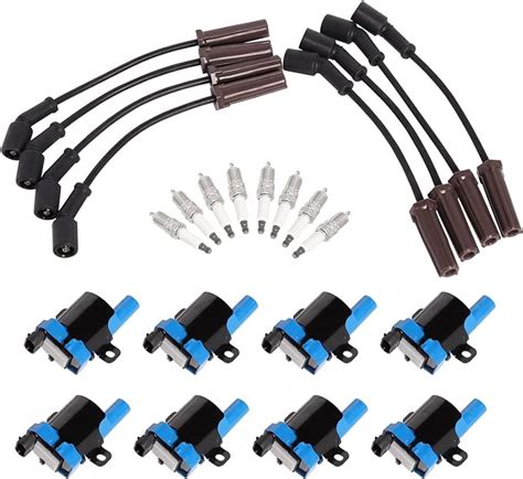 Ena Set Of 8 Round Ignition Coil Pack With 8 Platinum Spark