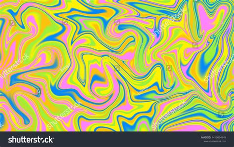 Liquid Paint Marbling Effect Abstract Background Stock Illustration