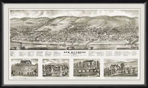 New Richmond Oh 1876 Vintage City Maps