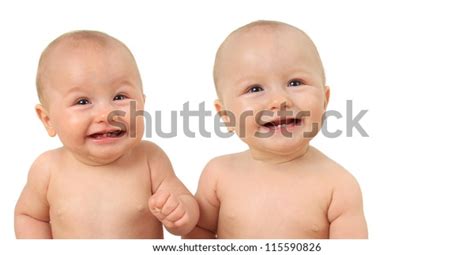 Cute Funny Twin Baby Girls Stock Photo 115590826 Shutterstock