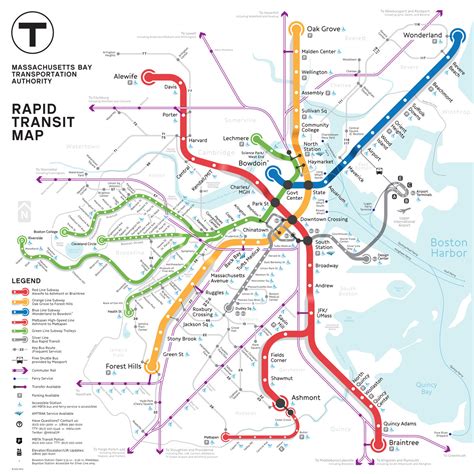 Boston The T Map London Top Attractions Map