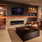 Electric Fireplace In Basement Pictures