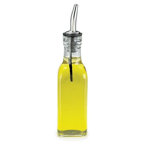 Tablecraft 60125 6 Oz Oil And Vinegar Bottle W Stainless Steel Pourer