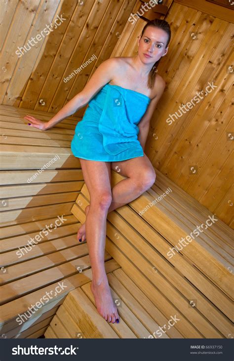 Attractive Woman Sweating In Sauna Stock Photo Shutterstock