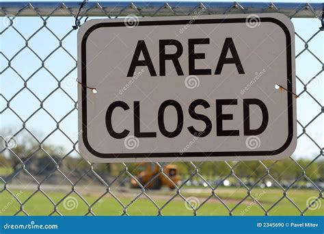 Area Closed Sign Stock Photo Image 2345690