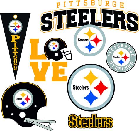 Pittsburgh Steelers SVG DXF Eps Logo Silhouette Studio Transfer Iron on