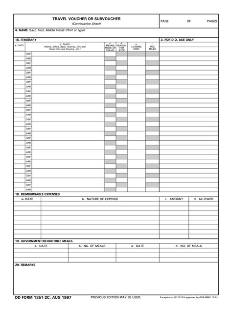 1351 2 Travel Voucher Form Fill Out And Sign Printable Pdf Template