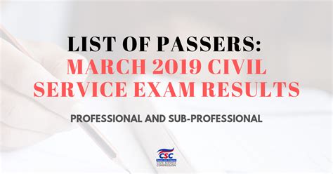 List Of Passers March Civil Service Exam Results Cse Reviewer
