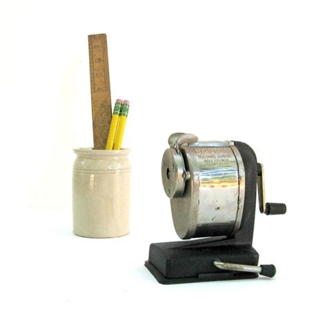 Vintage Boston Pencil Sharpener Vacuum Mount Self Feeding