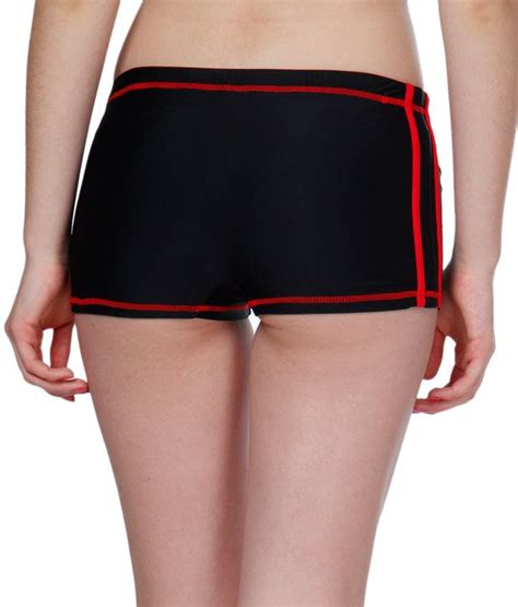 Buy Colors Red Black Spandex Lycra Beach Shorts Online At Best Prices