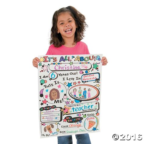 Color Your Own All About Me Posters All About Me Poster About Me Poster All About Me Preschool