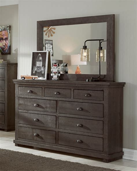 Transmit walnut/white wood sideboard by modway. Progressive Furniture Willow Drawer Dresser & Mirror in ...