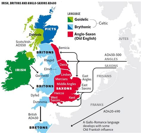 Genetic Map Of Britain Shows Years Of Successive Immigration Map Of Britain History